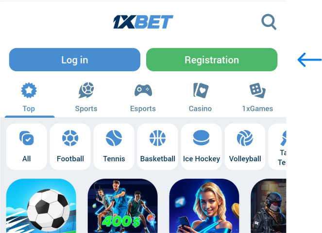 How to register using email 1xBet BetAPK Kenya 