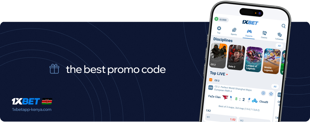 The best promo code 1xBet BetAPK Kenya 